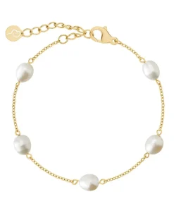 Edblad rannekoru, PERLA BRACELET MULTI STEEL Kullankeltainen