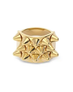 Edblad sormus Peak Ring Gold, Gold pleated