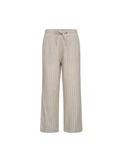 Freequent naisten housut, LALUX PANTS Raidallinen Beige