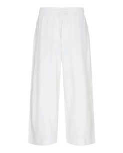 Freequent Naisten housut LA PANT 7/8 LINEN Valkoinen