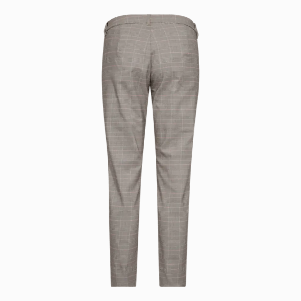 Freequent naisten housut, REX PANT Beige Ruutu