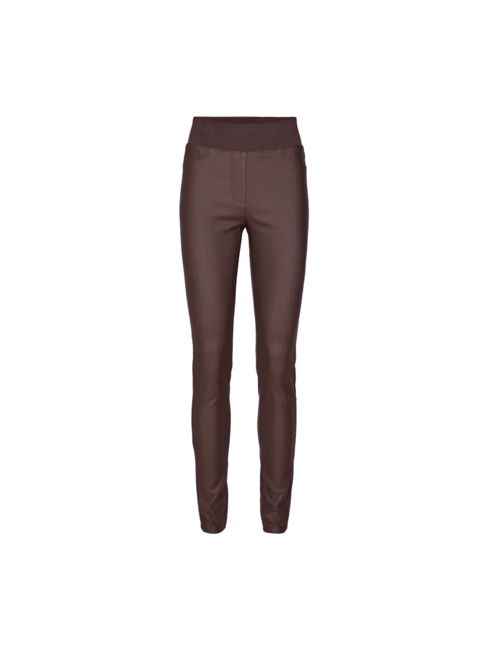 Freequent Naisten Housut, Shantal Power Pants Tummanruskea