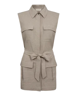 Freequent Naisten Liivi, LAVA WAISTCOAT Vaalea Beige