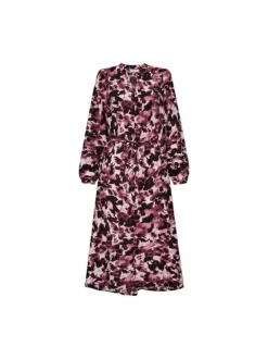 Freequent naisten mekko, HIRSE DRESS Viininpunainen Kuosi