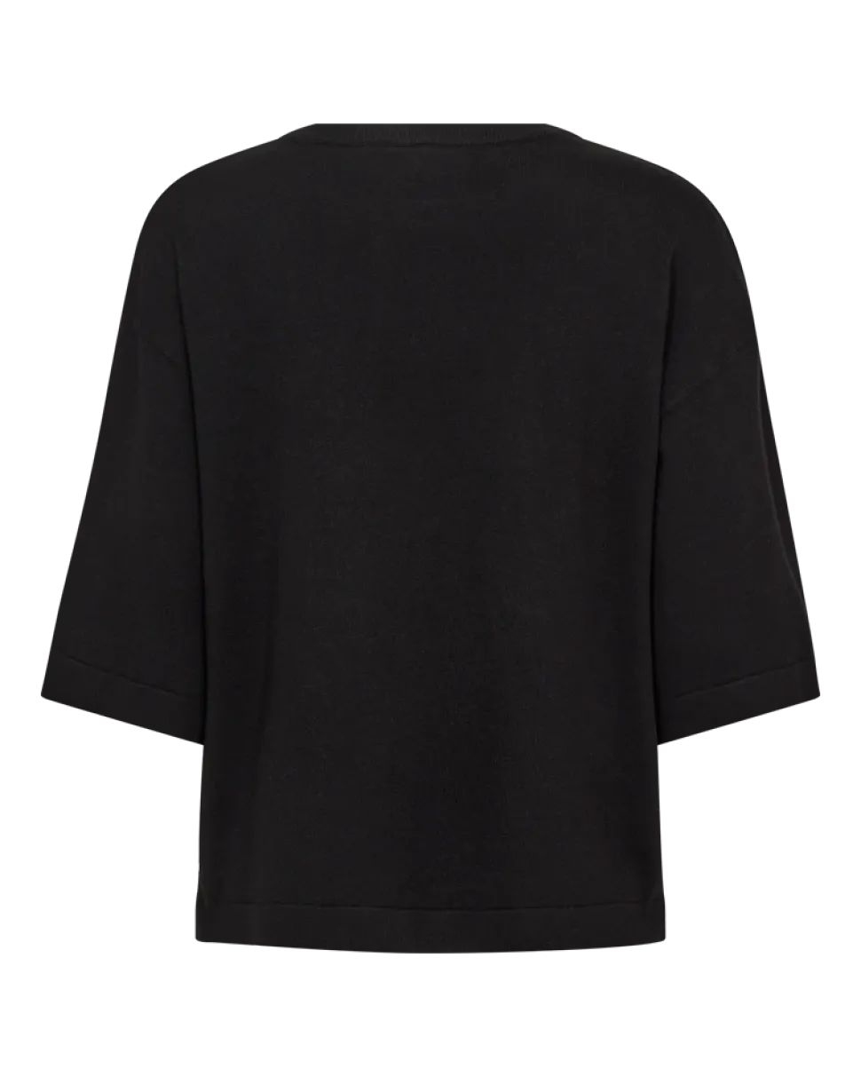 Freequent naisten neule, CONNY PULLOVER Musta