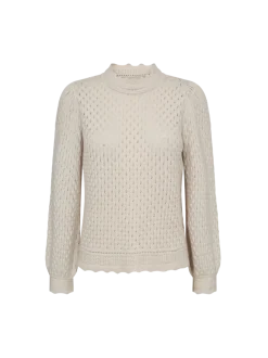 Freequent Naisten Neule, GINA PULLOVER Vaalea Beige