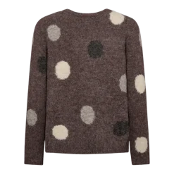 Freequent Naisten Neule, LOUISA PULLOVER Kuosillinen Beige