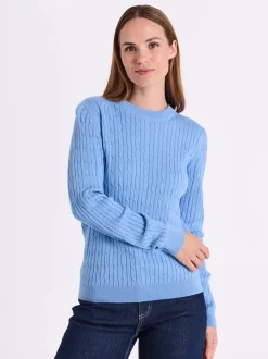 Freequent naisten neulepusero Dodo Pullover, vaaleansininen