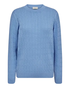 Freequent naisten neulepusero Dodo Pullover, vaaleansininen