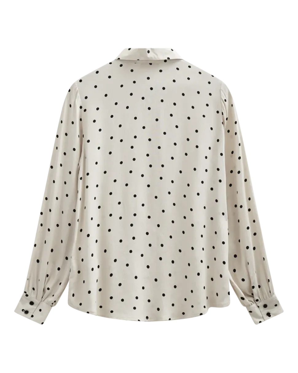 Freequent naisten paitapuserot Lovy Shirt, kuosillinen beige