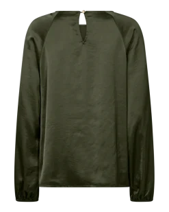 Freequent naisten pusero DOVE BLOUSE, tummanvihreä