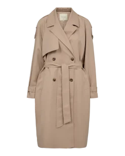 Freequent Naisten Trenssitakki, OTTIE JACKET Vaalea Beige