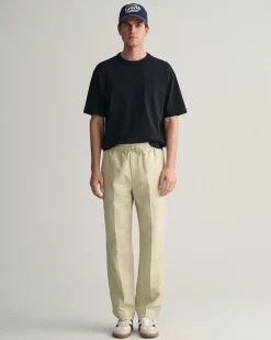 Gant miesten housut, COTTON LINEN TROUSER Beige