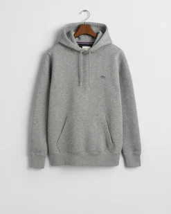 Gant miesten huppari REG SHIELD HOODIE, vaaleanharmaa