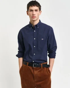 Gant miesten kauluspaita K MICRO PRINT SLIM, sininen kuosi