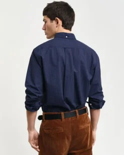 Gant miesten kauluspaita K MICRO PRINT SLIM, sininen kuosi