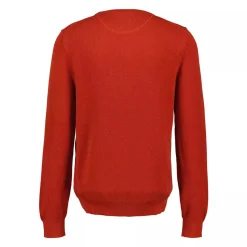 Gant miesten neulepusero, K COTTON PIQUE C-NECK PUNAINEN