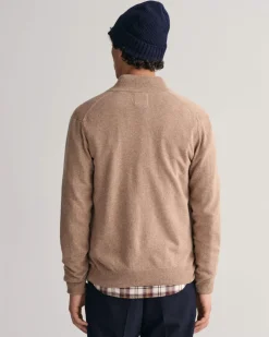 Gant miesten neuletakki, SUPERFINE LAMBSWOOL ZIP CARDIGAN Beige