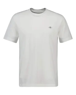 Gant miesten pikee, PIQUE SS T-SHIRT Valkoinen