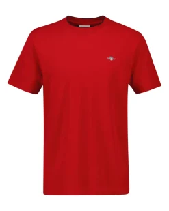 Gant miesten pikee, PIQUE SS T-SHIRT Punainen