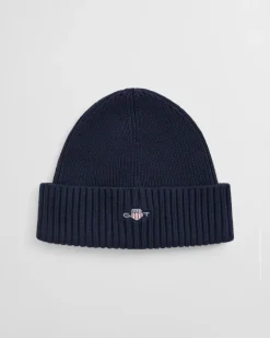 Gant miesten pipo, COTTON BLEND BEANIE Tummansininen