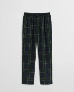Gant miesten pyjamahousut Flannel Pant, sininen kuosi