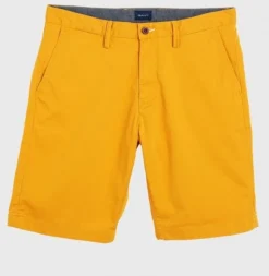 Gant Miesten Shortsit, Relaxed Twill Shorts Kirkkaankeltainen