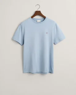 Gant Miesten T-Paita, REG SHIELD SS T-SHIRT Vaaleansininen