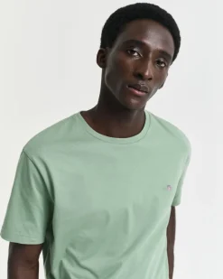Gant miesten t-paita, REG SHIELD SS T-SHIRT Vihreä