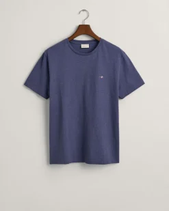 Gant Miesten T-Paita, REG SHIELD SS T-SHIRT Tummansininen