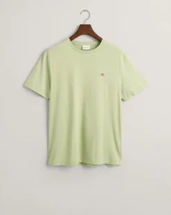 Gant Miesten T-Paita, REG SHIELD SS T-SHIRT Vihreä
