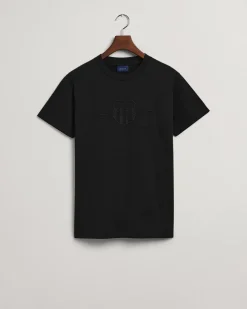 Gant Miesten T-paita, TONAL ARCHIVE SHIELD T-SHIRT Musta