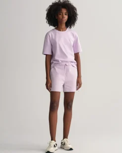 Gant Naisten Collegeshortsit REL ICON G SHORTS Vaalea Lila
