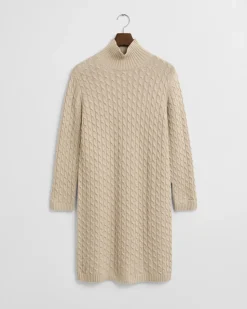 Gant naisten neulemekko CABLE KNIT DRESS, kitti