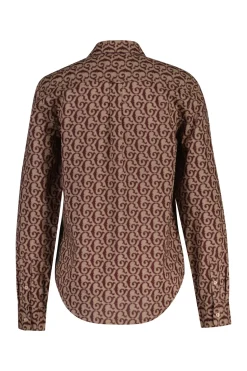 Gant naisten paitapusero, REG G PRINT COT VOILE SHIRT Kuosillinen Beige