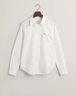 Gant naisten paitapusero, SLIM STRETCH OXFORD SHIRT Valkoinen