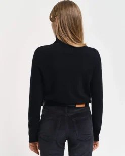 Gant naisten pooloneule, EXTRAFINE LAMBSWOOL ROLLNECK Musta