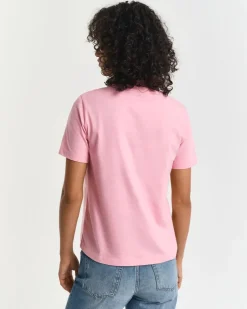 Gant naisten t-paita, REG TONAL GRAPHIC SS T-SHIRT Vaaleanpunainen