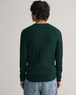 Gant neule, COTTON CABLE Armeijanvihreä