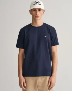 Gant t-paita, SOLID T-SHIRT Tummansininen