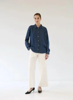 Gauhar naisten farkkupaita, DENIM SHIRT Indigo