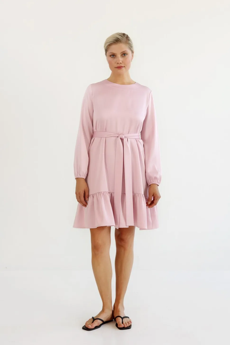 Gauhar naisten mekko, FRILL DRESS ROSE Vaaleanpunainen