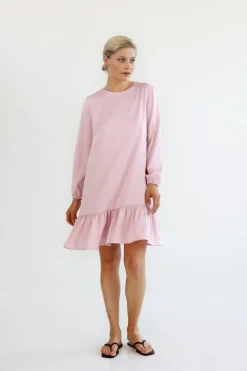 Gauhar naisten mekko, FRILL DRESS ROSE Vaaleanpunainen