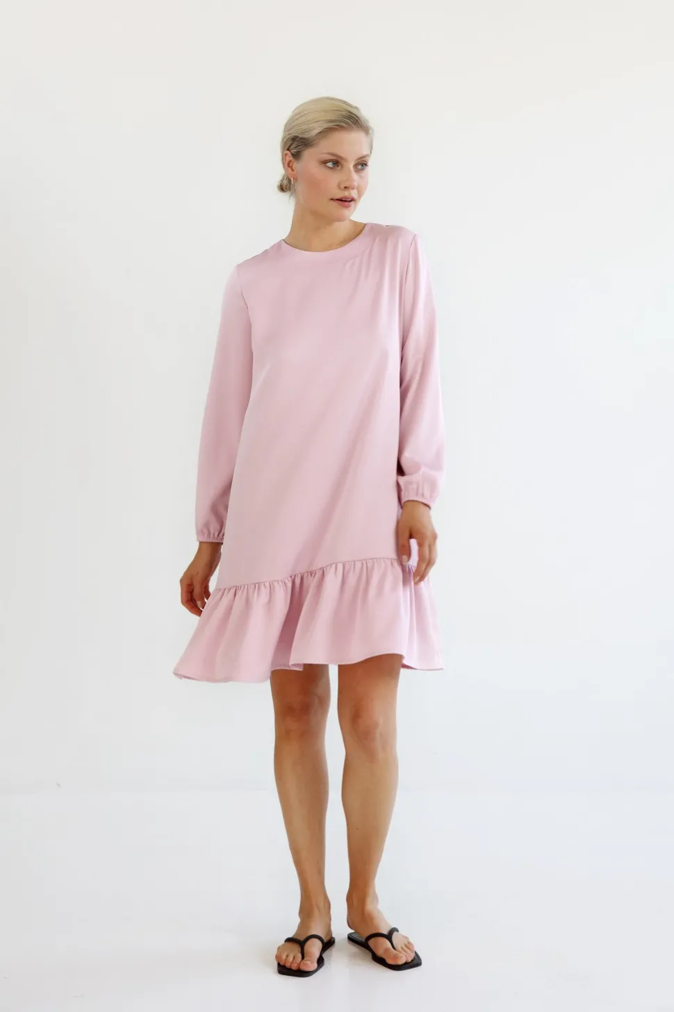 Gauhar naisten mekko, FRILL DRESS ROSE Vaaleanpunainen