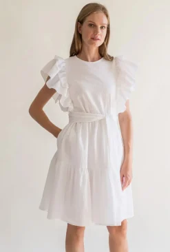 Gauhar Naisten Mekko, Vicky Dress White Valkoinen