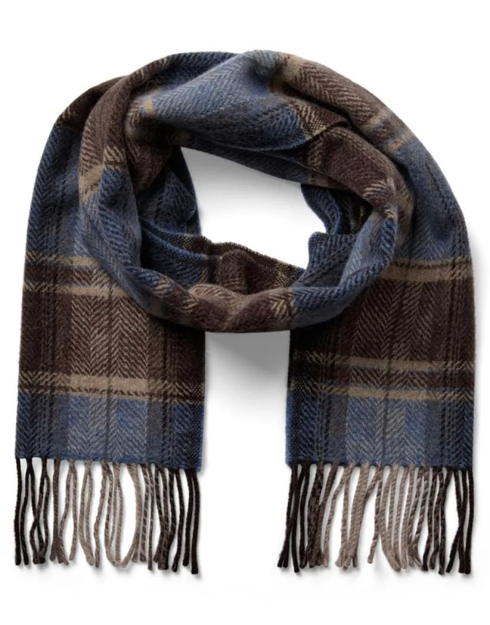Gino marcello miesten huivi Checked Scarf, ruskea ruutu