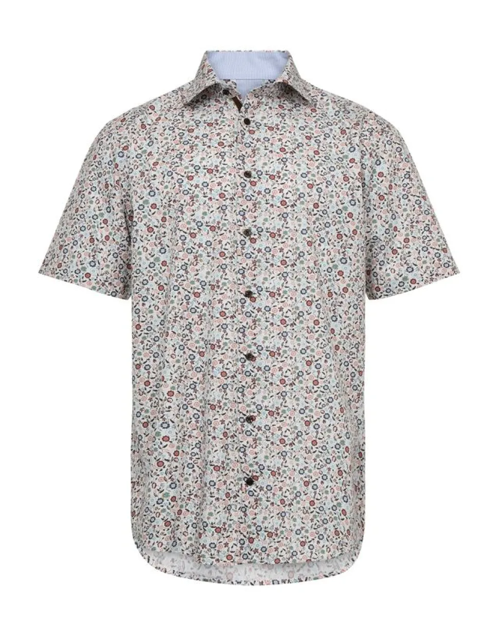 Gino marcello miesten kauluspaita, K 3112050 SS SHIRT Punainen Kuosi