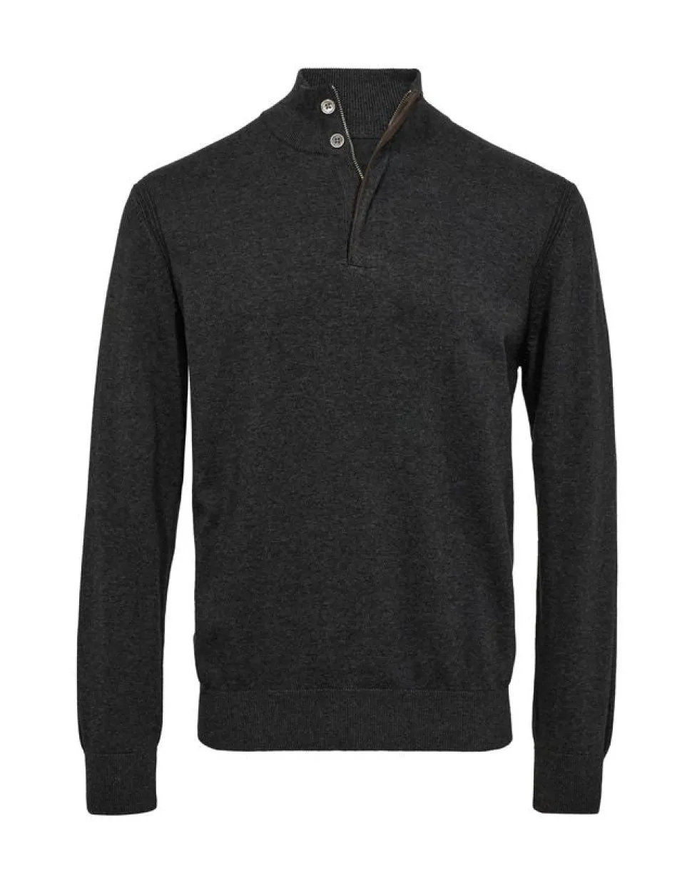 Gino marcello miesten neulepusero, GINO MARCELLO COTTON KNIT SWEATER Tummanharmaa