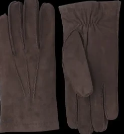 Hestra Unisex käsineet Arthur Suede Glove Wool Lining, mustanruskea