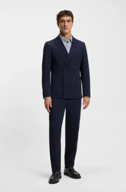 Hugo Boss miesten kauluspaita P-HANK-S-K-261 Performance Stretch, sininen